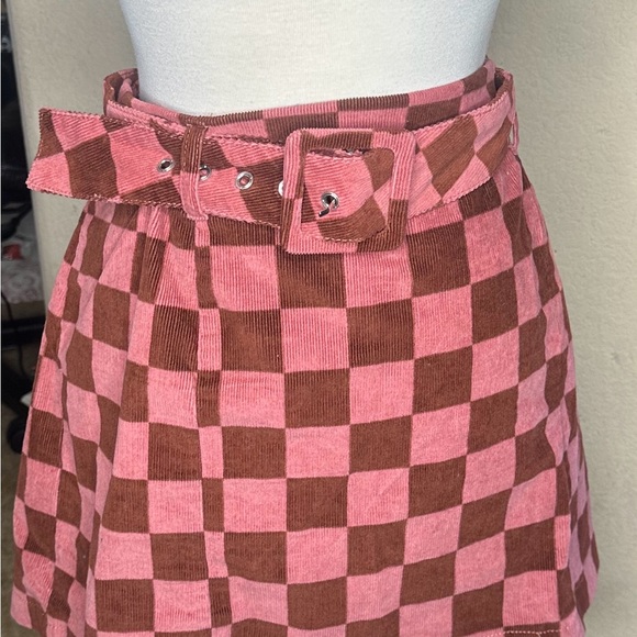 CLUELESS CHER ALICIA SILVERMAN Perfect Corduroy Cute Checkered SKIRT Size 12 - Picture 8 of 9